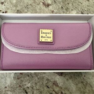 Dooney & Bourke Purple Leather Wallet